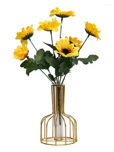 Vases Creative Flower Séchieur Séché simple Vase en fer creux Faux transparents Faux simulés Small Falling