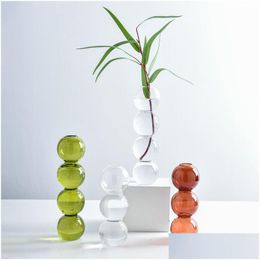 Vases Vase à bulles en verre créatif Arrangement de fleurs fleurs hydroponiques ornements d'art sphériques décoration maison 5717468 livraison directe Dhdit