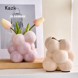 Vases Creative Grape Shaped Ceramic Vase Modern Decor Home Desktop Fruit Art Small Flower Living Room Decoration Accessories
