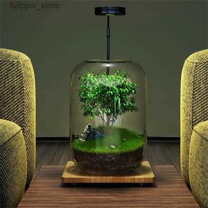 Vazen Creatieve Grijze Glazen Flessen Mos Landschapsarchitectuur Fles Succulente Glazen Vaas Hydrocultuur Container Micro Landschap Glazen Terrarium L240309