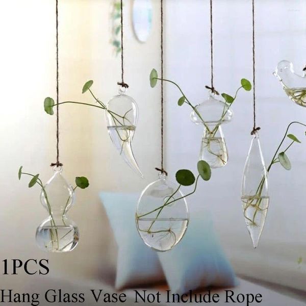 Vases Creative suspendus boule verre fleur vase hydroponique plante pot terrarium conteneur fournitures de jardin fête décoration de la maison