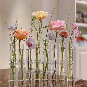 Vazen creatief scharnierende bloemenglas vaas testbuis plantenhouder hydroponic transparante container kantoor eettafel bloemen thuisdecor