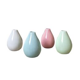 Vases Creative Décoration de la maison Petit Céramique Moderne Simple Salon Décor Fleur Sèche Articles Décoratifs Ornement Mini Vase Drop Del Dh2Mo