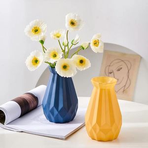 Vases Creative Origami Vase Nordic Home Living Room Decoration Glass Cachepot for Flowers Lunes Plantes Gift