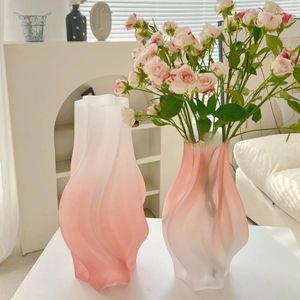 Vases Création en forme de création givrée en verre haut de gamme en verre arrangement de florais salon table à manger art décoration inspi
