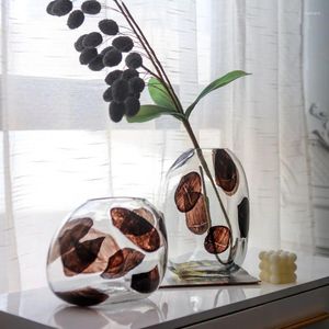 Vases Vase en verre d'encre panaché créatif Terrarium récipient de plante hydroponique Art moderne maison décoration de bureau ornement cadeau