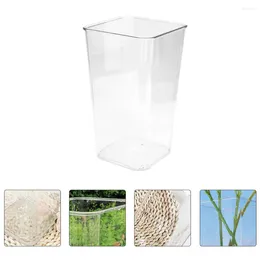 Vases Crystal Acrylique Arrangement de fleurs Seau Décor de bureau Boîtes transparentes pour grand vase maison