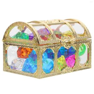 Jarrones Caja de cristal Joyas Joyas para niños Gemas de plástico Juguetes Girls Fake Diamond Acrylic Party Favors Child