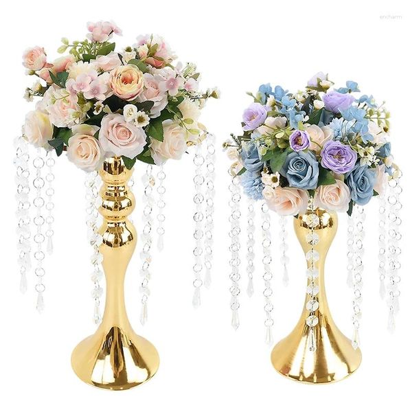 Vases en cristal bougie porte-fleurs arrangement support route plomb pour anniversaire maison fête de mariage Table pièce maîtresse décor