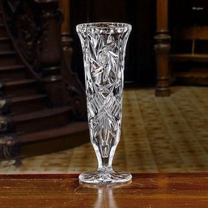 Vases Cristal Verre Unique Fleur Table Vase Transparent Créatif Ménage Bureau Décoration Nordique Moderne Simple Petit Insert