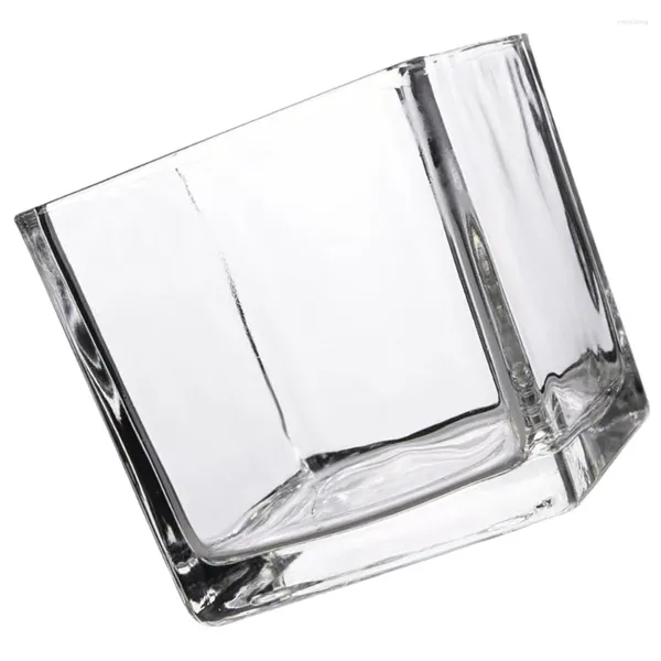 Vases Cube Glass Planter Square Hydroponic Flower Container Plant Great Disposition