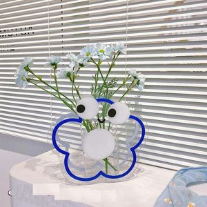 Vazen schattige bloemenvaas transparet acryl pot hydrocultuur bloemencontainer tafel centerpieces voor thuiskantoor bureau decoratie