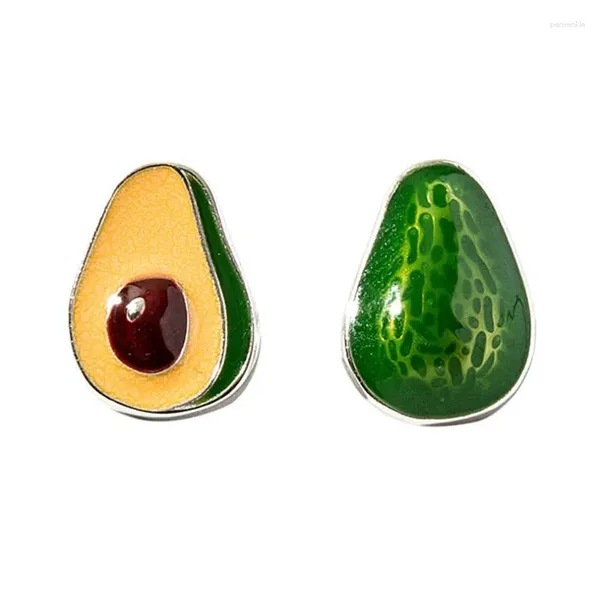 Jarrones Lindos pendientes de frutas verdes plata esterlina moda coreana creative aguacate gatio