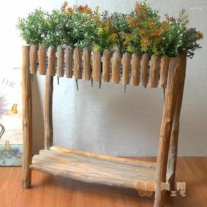 Vases décoration étagère en bois jardinière de fleurs de fleurs