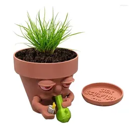 Vases Decorative Plante Pot Man Mini Flowerpot Cultive des plantes succulentes en pot petite fleur dans le planteur en céramique créatif