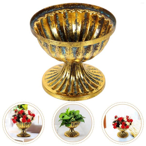 Vases décoratives Vase Metal Gold Flower Centorpiece Table