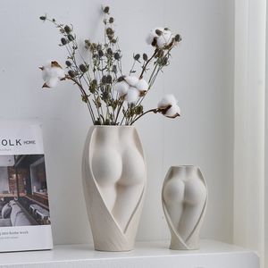 Vases Vases décoratifs pour fleurs moderne vase à fleurs décoration maison chambre décor nordique en céramique pots séchés art pot de plante 230915