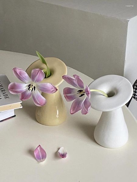 Vases Design Vase Champignon Type Céramique Décoration Arrangement De Fleurs Belle Pour Fleurs Art Maison Table