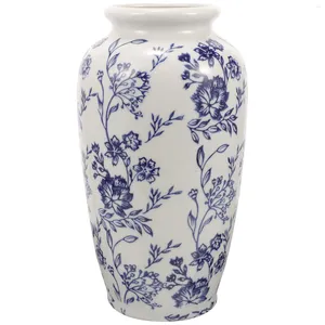 Vases Bureau Bleu Blanc Porcelaine Vase Pots De Fleurs Céramique Conçu Salon