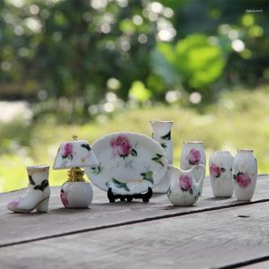 Vazen Desktop kleine ornamenten mini keramische creatieve roos voor geschenken Home Decoratieve zak kunstwerken