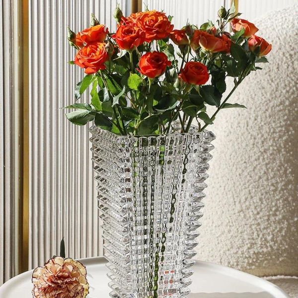 Vases Vase de bureau et décoration Crystal Fleurs lourdes Verre séchée Décorations de maison Bright Ustensiles Décoratifs