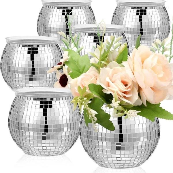 Vases Discos Ball Flower Vased Planter Planter Papots pour les centres de table de mariage Décorations de salon de chambre à coucher