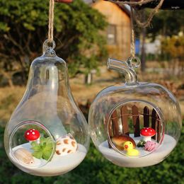 Vases DIY Potted Transparent suspendu Ball Verre Paysage Planteur à fleurs Planteur Vase Vase Terrarium Table Table Decoration Crafts