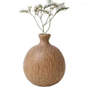 Vases séchées en bois de table en bois de table de table de vase ornement décor en chêne blanc pour les dîners vacances à la maison et mariage