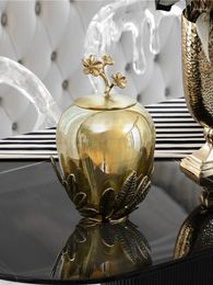 Vases ornements de vase en verre électroplités décorations de maison modernes artisanat de salon mobilier de bureau