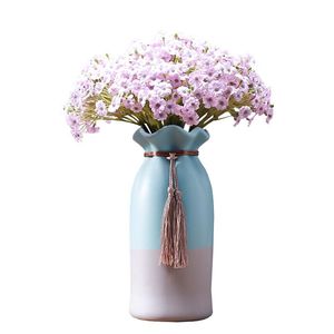Vazen Europese keramische vase ornamenten lotus blad franjes watercultuur gecontracteerd porseleinen bloem creatief geschenk decor j