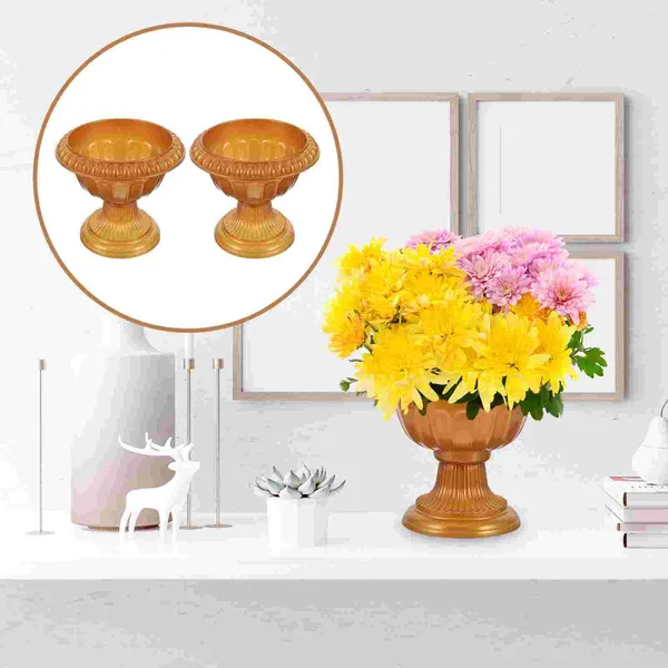 Vases Bassin romain européen en plastique pots de fleurs de mariage balcon pilier jardin colonne planteur vase floral