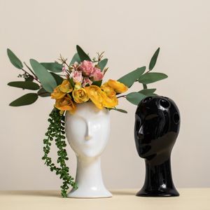 Vazen Europese stijl keramische vaas hersenen wijd open plant pot bloem arrangement kunst huis woonkamer kantoor bureau decoratie