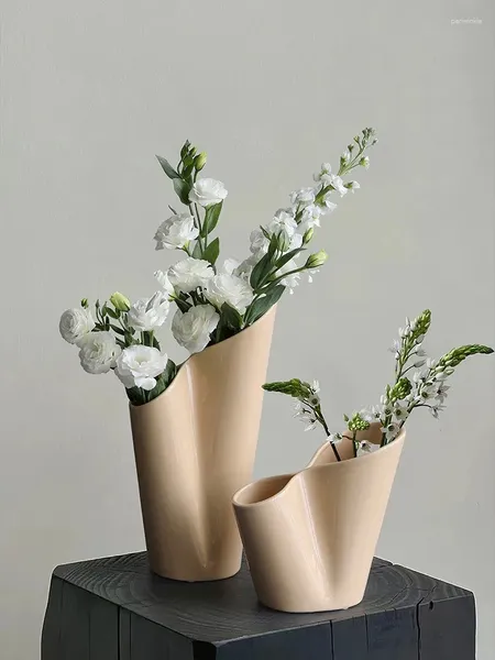 Vases Style européen Vase en céramique Creative Table Décoration Art Moderne Fleur Design Nordique Salon Géométrique Décor Déco