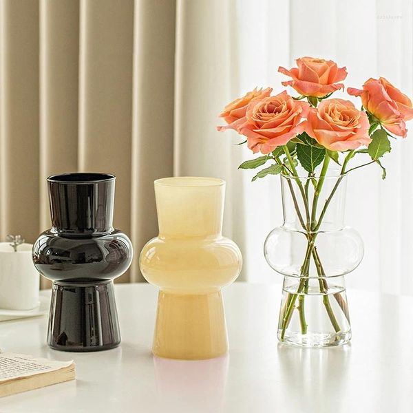 Vases European Style Glass Vase Room Crafts décor Retro Hydroponics Plant Creative Mother's Teacher's Day Gift
