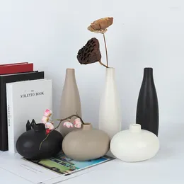Vases Vases MO Land de style européen avec des fleurs séchées et des ornements Artisanat à la maison Création en céramique