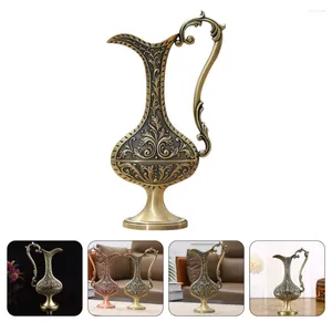 Vases Style Européen Rétro Vase Décor Vintage Baril En Métal Fleurs Artificielles En Alliage De Zinc Bureau Arabe