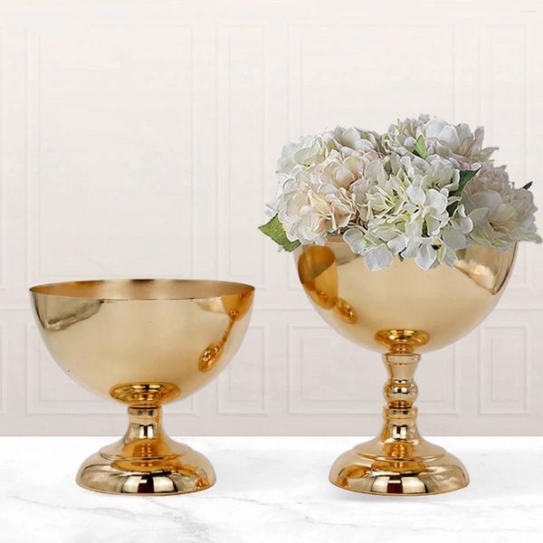 Vases Vase European Vase Metal Vintage Advanced Céramique Fleur pour la pièce maîtresse de mariage décoration de table de banquet el