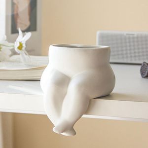 Vases courbe féminine pot de fleurs corps humain Vase femme Design blanc ménage créatif céramique céramique Miss planteur