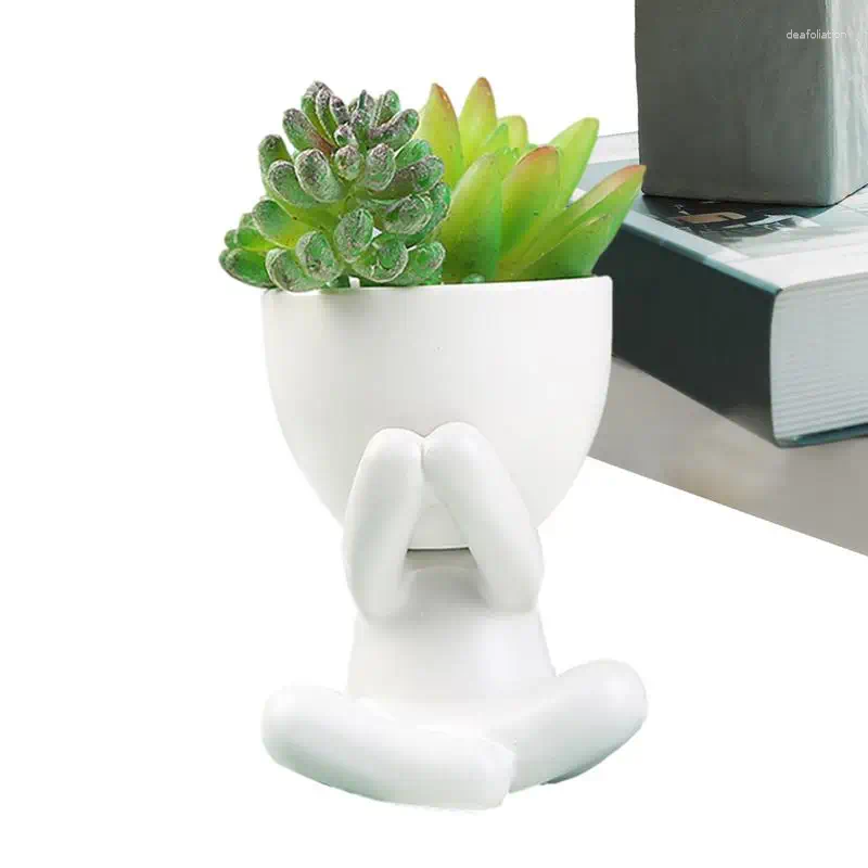 Vasos figura plantadores para plantas de interior em forma de corpo humano vasos suculentos vaso de plantas mini