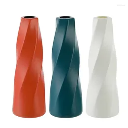 Vazen Floral Unbreakable Ceramic Look Modern Vase Congise Decorative voor gedroogde bloemen of echte tafelversieringen