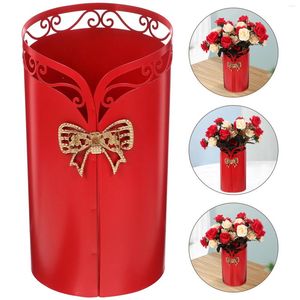 Vazen Bloemarrangement Emmer Faux Bouquet Vase Farmhouse Chinese stijl Kerstdecoratie Rustieke ijzeren plantenbloemen