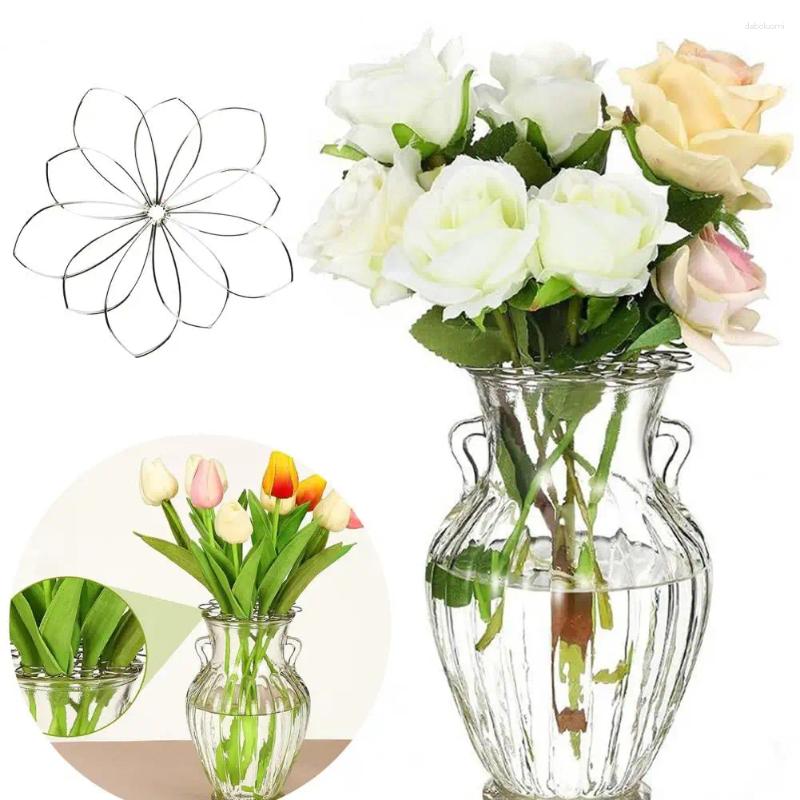 Vaser Flower Arrangeringsverktyg med multi-hål Bukett Plant Floral Grid Holder Fixation Järnarrangemang för mönster