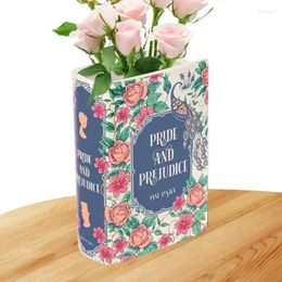 Vases Flower Book Vase Decorative Ceramic Bironded Unique Planter Potter Planter Mignon Libris Decor for Flowers