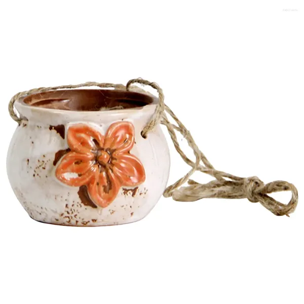 Vases jardinières de fleurs pour plantes d'intérieur, Pot avec corde suspendue, support de Pot de fleurs, pots de fleurs de balcon, décor de jardin