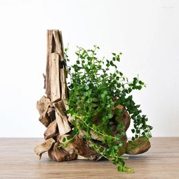 Jarrones Flower Pot a mano Decoración de jarrones de madera hecha a mano Sala de estar Cultivo de suelo interior Cultivo de tierra de interior Dispositivo creativo