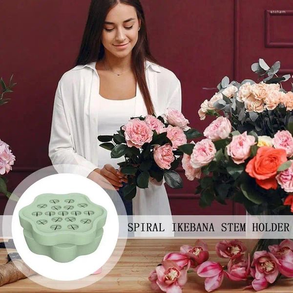 Vases Flower Tige Holder Bouquet Silicone Spiral Arrangement du soutien à la décoration artistique pour Home Shop