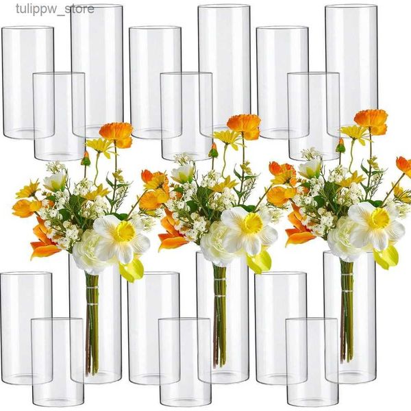 Vases Vase à fleurs 18 pièces, décoration de luxe pour la maison, décoration de mariage, Vases au Center des Tables de mariage, décorations pour chambre, Table de jardin L240309