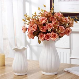 Vazen bloem vaas keramische gedroogde bloemen eenvoudige arrangement ins style home decoratie wit/blauw modern huishoudelijke gereedschappen
