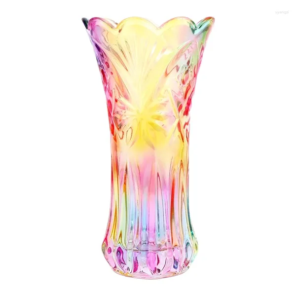 Vases Vase Vase Crystal Glass Rainbow Decorative Plant Plante Pot Pot Boîte de Noël