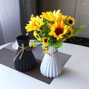 Vases Flower Vase Decoration Home Plastic Modern Modern Imitation Ceramic Pot Panier nordique pour les fleurs